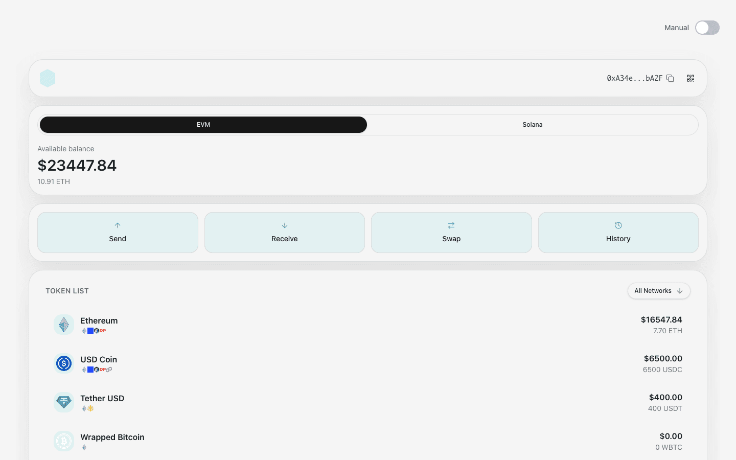 Xylith Wallet Screenshot